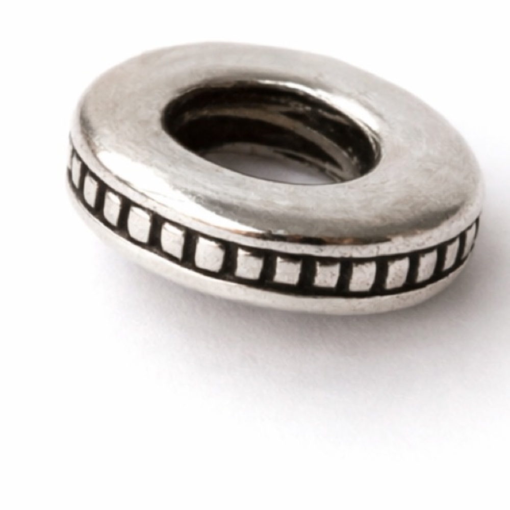 Pandora Sterling Silver Spacer Charm | Classic Beaded Edge | Authentic